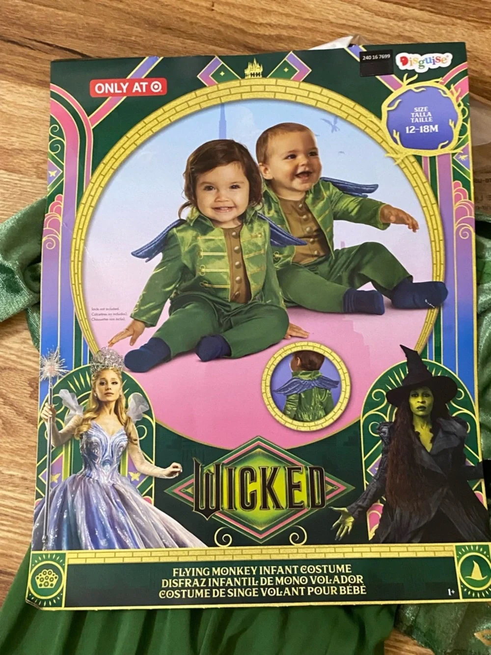Disguise Wicked Flying Monkey Costume in Green and Gold - Picture 3 of 4